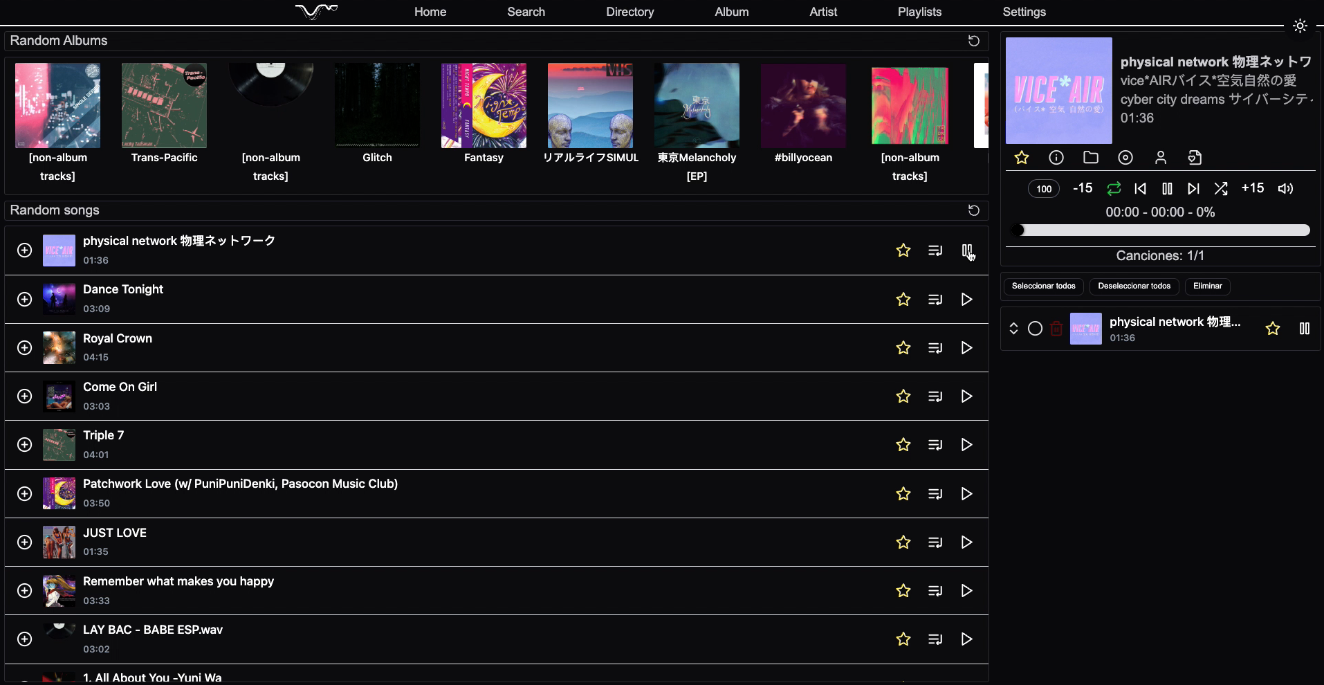 Stack tecnológico del proyecto Mutiny Music